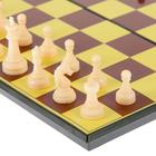 Настольная игра набор 2 в 1 "Баталия": шашки, шахматы, доска пластик 20 х 20 см - фото 3786104