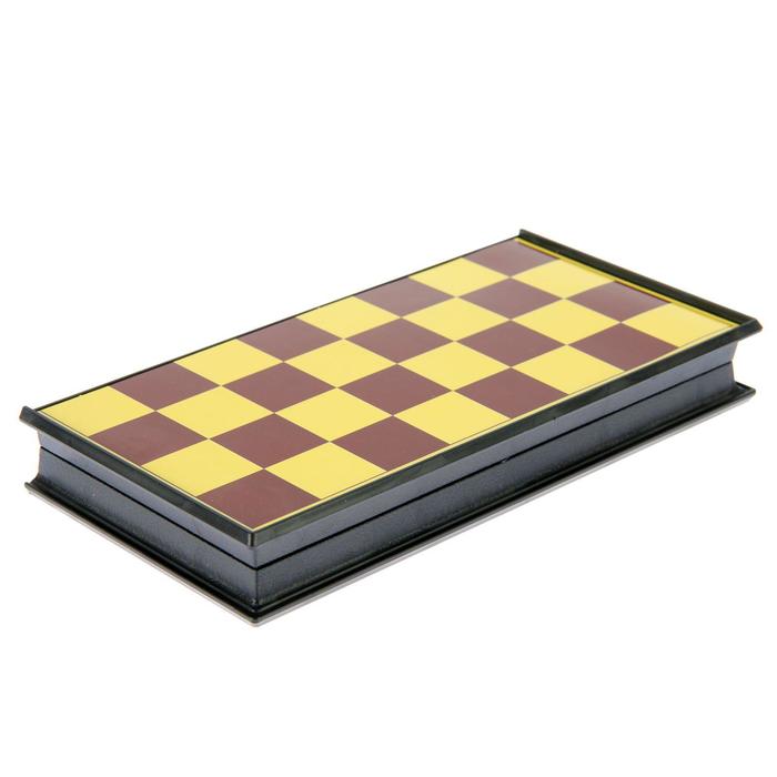 Настольная игра набор 2 в 1 "Баталия": шашки, шахматы, доска пластик 20 х 20 см - фото 1906766574