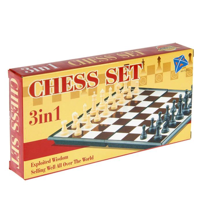 Настольная игра набор 2 в 1 "Баталия": шашки, шахматы, доска пластик 20 х 20 см - фото 1887630099