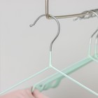 Плечики-вешалки для одежды Доляна, размер 40-44, антискользящее покрытие, цвет европейский зелёный - Фото 2