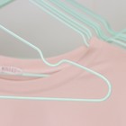 Плечики-вешалки для одежды Доляна, размер 40-44, антискользящее покрытие, цвет европейский зелёный - Фото 3