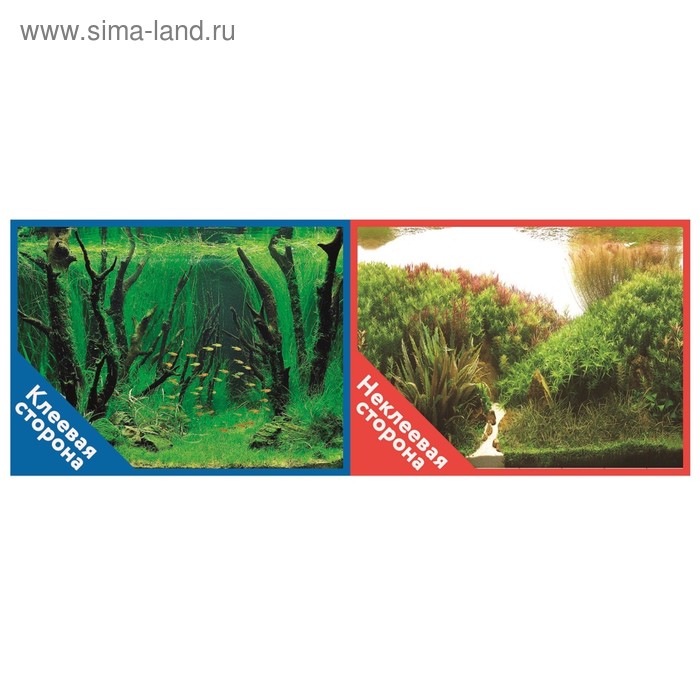 Фон двусторонний PRIME с клеевой стороной «Коряги с растениями», 30 x 60 см - Фото 1