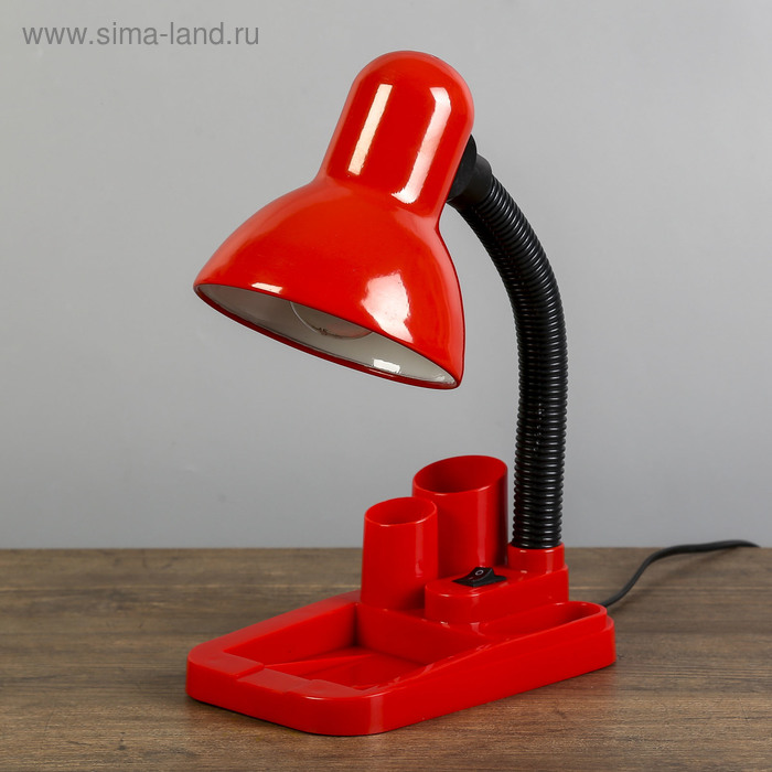 Лампа настольная "Мудрец" Е27 40W,  220В красный 18х11,5х33 см RISALUX - Фото 1