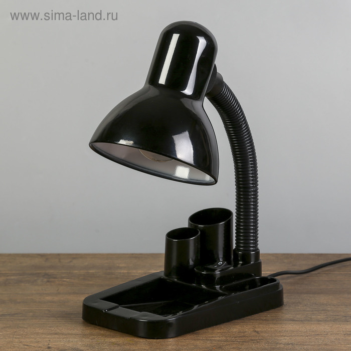 Лампа настольная "Мудрец" Е27 40W, 220В черный 18х11,5х33 см RISALUX - Фото 1