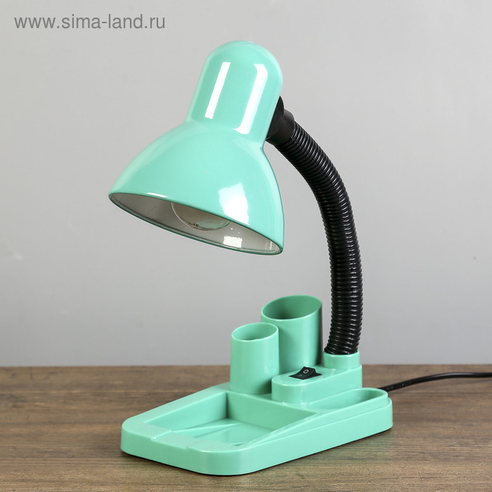 Лампа настольная «Мудрец» Е27 40W, 220 В зеленый 18×11.5×33 см - Фото 1