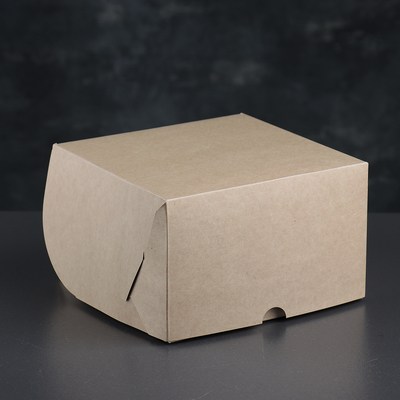 Упаковка для капкейков на 4 шт, без окна, крафт 16 х 16 х 10 см