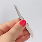 Пинцет для бровей, скошенный, узкий, 9 см - Фото 5