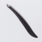 Пинцет скошенный, узкий 9 см, чёрный - Фото 3