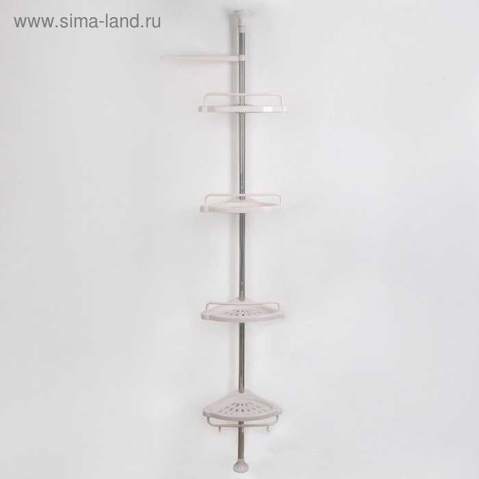 

Полка 4-х ярусная раздвижная, 100(260)×33,5×21,5 см, цвет белый