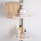 Полка 4-х ярусная раздвижная, 100(260)×33,5×21,5 см, цвет белый - фото 25393455