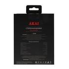 Наушники Akai HD-202B, беспроводные, вакуумные, микрофон, BT v4.2, 70 мАч, черные - Фото 5