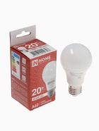 Лампа светодиодная IN HOME LED-A60-VC, Е27, 20 Вт, 230 В, 4000К, 1900 Лм - Фото 6