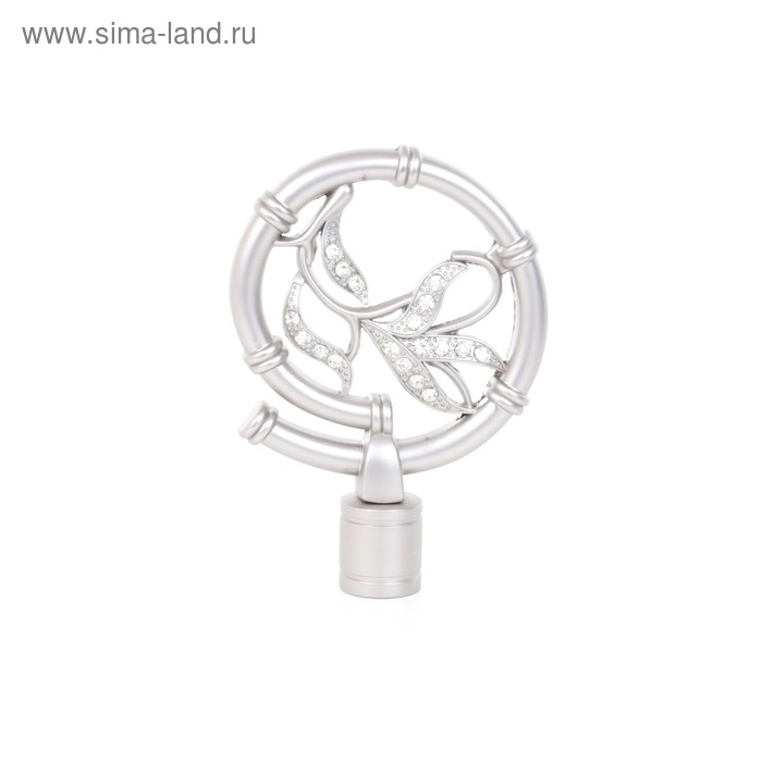 Наконечник «Бамбук», 2 шт., d=16 мм, цвет сатин