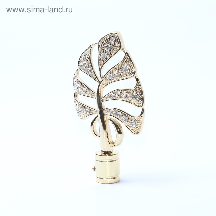 Наконечник «Бриллиантовый лист», 2 шт., цвет золото глянец