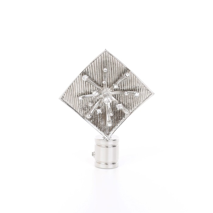 Наконечник «Бриллиантовая роса», 2 шт, d=16 мм, цвет серебро глянец