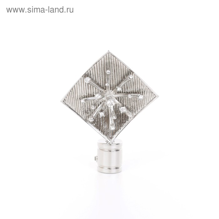 Наконечник «Бриллиантовая роса», 2 шт., d=16 мм, цвет серебро глянец