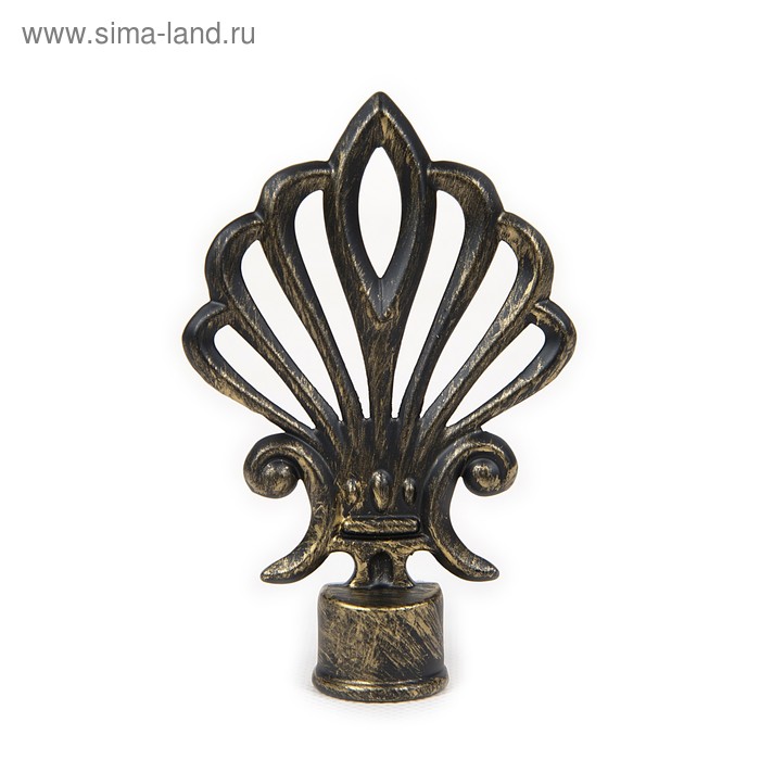 Наконечник «Веер», 2 шт., d=16 мм, цвет коричневое золото