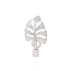 Наконечник «Бриллиантовый лист», 2 шт, d=16 мм, цвет сатин  (артикул 4230385)  большой выбор товаров оптом и в розницу по низким ценам с доставкой