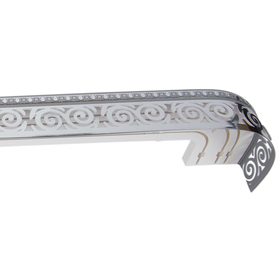 Карниз трёхрядный «Завиток», ширина 250 см, цвет серебро
