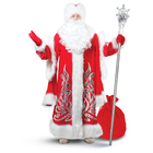 Карнавальный костюм «Дед Мороз королевский», аппликация серебристая, р. 56-58 - фото 11616251