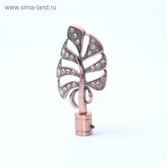 Наконечник «Бриллиантовый лист», 2 шт., d=16 мм, цвет медь