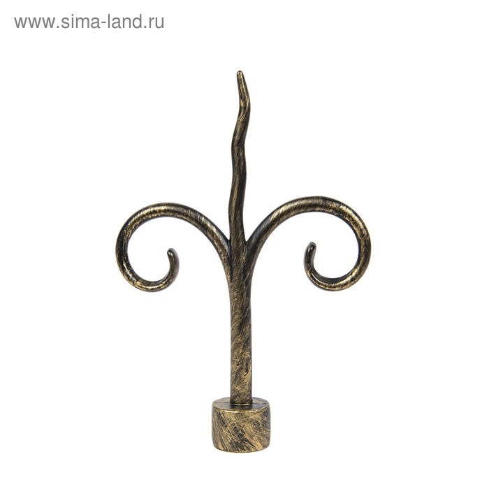 Наконечник «Лилия», 2 шт., d=16 мм, цвет коричневое золото