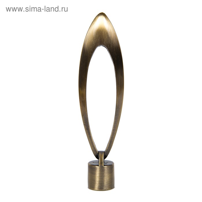 Наконечник «Эллипс», 2 шт., d=16 мм, цвет старое золото