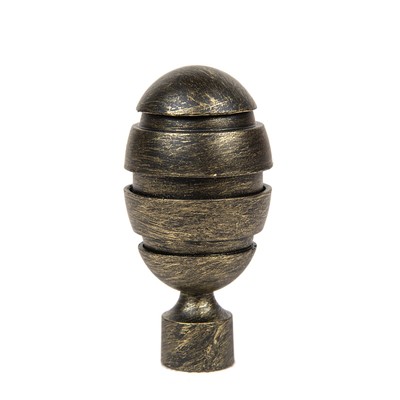 Наконечник «Орех», 2 шт., d=16 мм, цвет коричневое золото