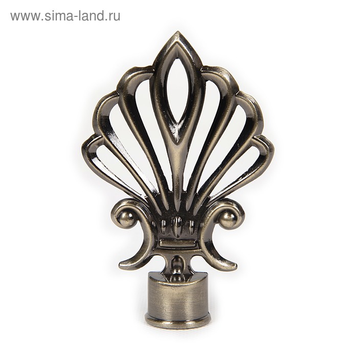 Наконечник «Веер», 2 шт., d=16 мм, цвет старое золото