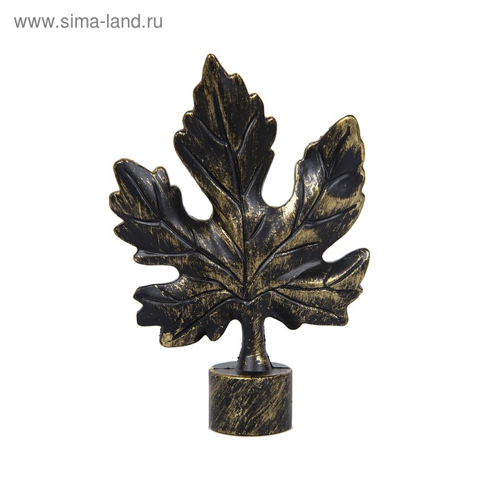 Наконечник «Виноградный лист», 2 шт., d=16 мм, цвет коричневое золото