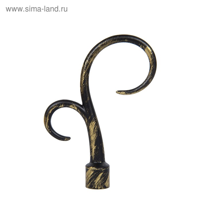 Наконечник «Лоза», 2 шт., d=16 мм, цвет коричневое золото