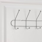 Вешалка настенная на 5 двойных крючков Доляна «Блеск», 39,5×7×10 см, цвет серебряный - Фото 6
