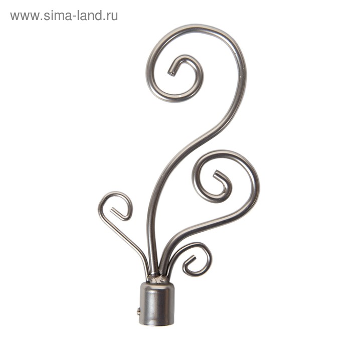 Наконечник «Завиток», 2 шт., d=16 мм, цвет сатин