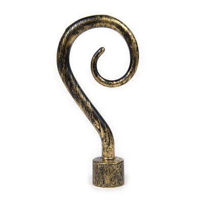 Наконечник «Крюк», 2 шт., d=16 мм, цвет коричневое золото