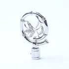 Наконечник «Бамбук», 2 шт, d=16 мм, цвет серебро глянец  (артикул 4230437)  большой выбор товаров оптом и в розницу по низким ценам с доставкой