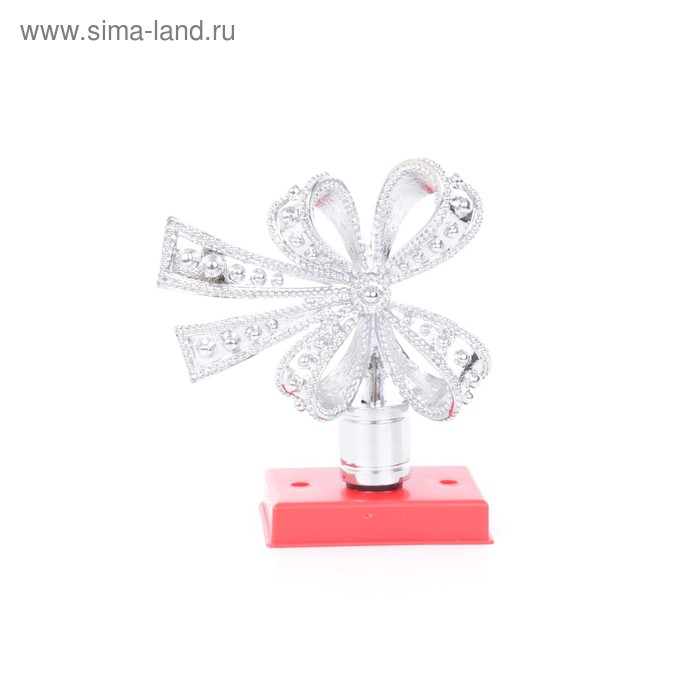 Наконечник «Бант», 2 шт., цвет серебро глянец