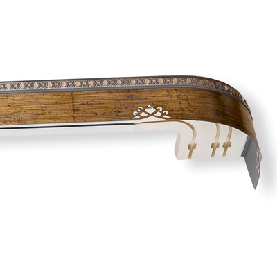 Карниз трёхрядный «Моцарт», ширина 160 см, серебро, цвет платина