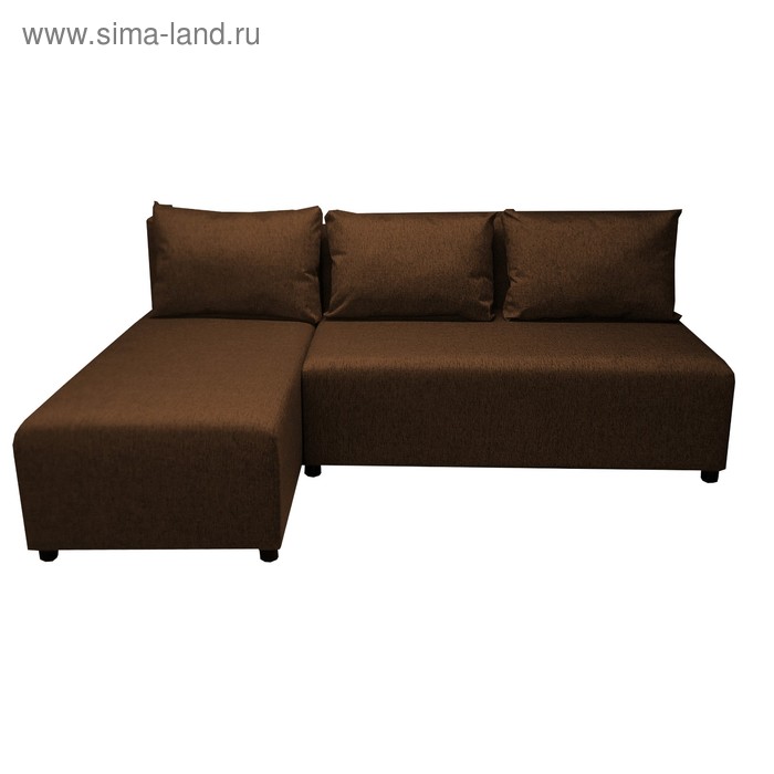 Диван угловой «Виктория», спальное место 1200×2000 мм, обивка рогожка, цвет coffee - Фото 1