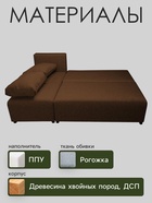 Диван угловой «Виктория», спальное место 1200×2000 мм, обивка рогожка, цвет coffee - Фото 3