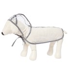 Дождевик с капюшоном для собак OSSO, р. 40 (ДС 40 см), прозрачный, окантовка микс цветов - фото 298153632