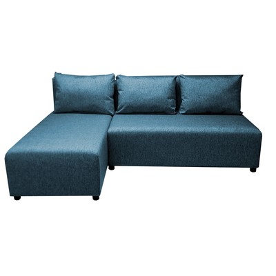 Диван угловой «Виктория», спальное место 1200×2000 мм, обивка рогожка, цвет denim