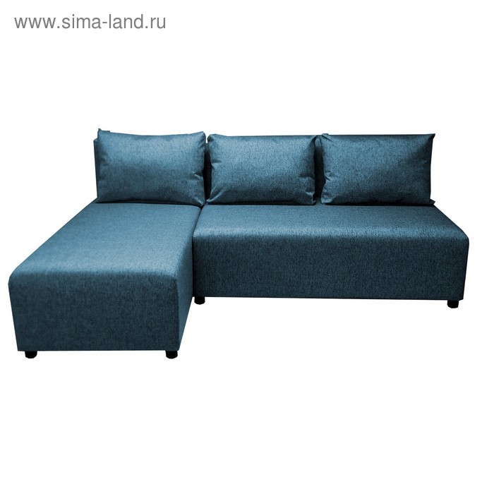 Диван угловой «Виктория», спальное место 1200×2000 мм, обивка рогожка, цвет denim - Фото 1