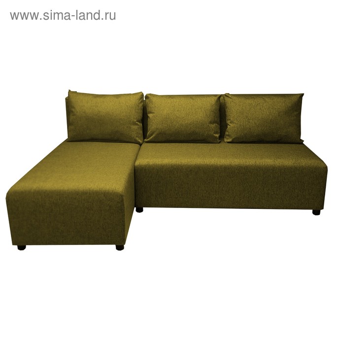 Диван угловой «Виктория», спальное место 1200×2000 мм, обивка рогожка, цвет dark gold - Фото 1