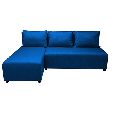 Диван угловой «Виктория», спальное место 1200×2000 мм, обивка рогожка, цвет ocean