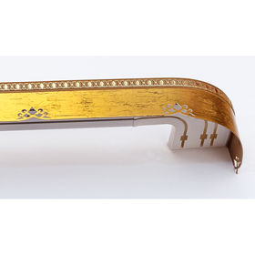 Карниз трёхрядный «Моцарт», ширина 340 см, золото, цвет антик