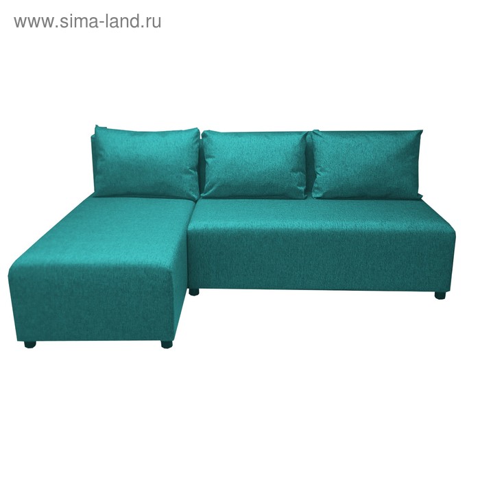 Диван угловой «Виктория», спальное место 1200×2000 мм, обивка рогожка, цвет azure - Фото 1