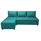 Диван угловой «Виктория», спальное место 1200×2000 мм, обивка рогожка, цвет azure - Фото 4