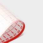 Коврик для выпечки и раскатки теста с разметкой, армированный, силикон, 50×40 см, красный - Фото 3