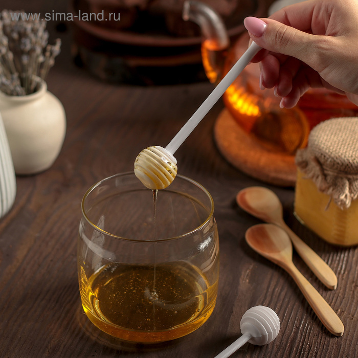 Набор ложек для мёда «Улей», 2 шт, 14 см, цвет МИКС - Фото 1