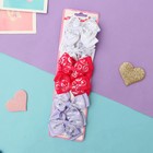 Зажим для волос «Бантик», вензеля серебро, 6 см - Фото 3